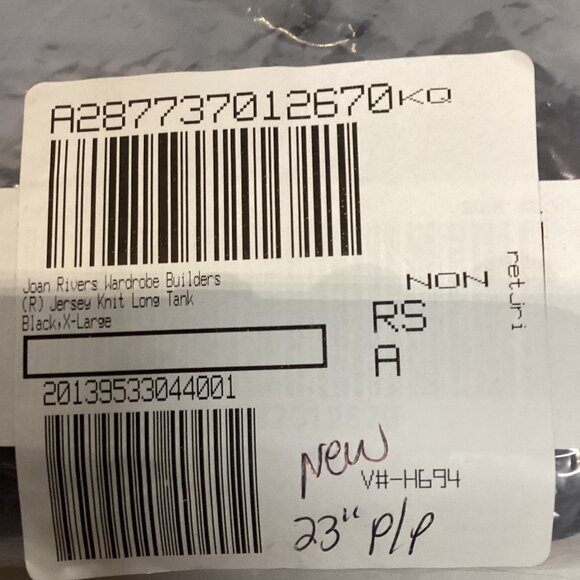 XL Tank Long Tank Joan Rivers Wardrobe builder Black - Picture 6 of 6